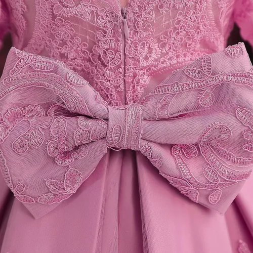 Vista 5 de NNJXD - Vestido de princesa de tul con flores, para usar en bodas, para niñas pequeñas y bebés