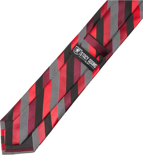 Vista 2 de Stacy Adams Conjunto de corbata a rayas de microfibra para hombre
