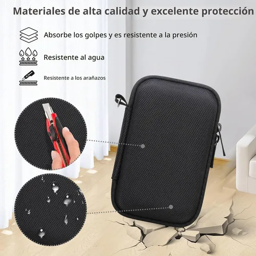 Vista 4 de Funda rígida de viaje para Sony RX100 VII, VI, V, IV, III Advanced Premium Compact Camera, funda protectora con bolsillo de malla con cremallera