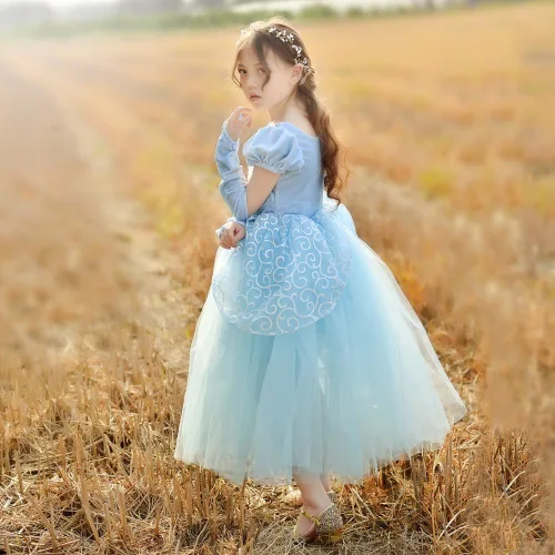 Vista 5 de Vestido de Cenicienta, disfraz de princesa, disfraz de fiesta de Halloween