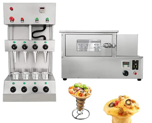 Vista 10 de TZ Máquina de cono de pizza - Máquina de 4 conos con horno, 110V/60Hz
