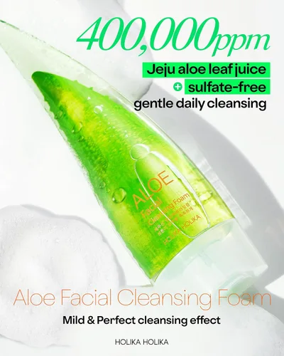 Vista 2 de HOLIKA HOLIKA Espuma limpiadora facial de aloe, 5.07 onzas líquidas