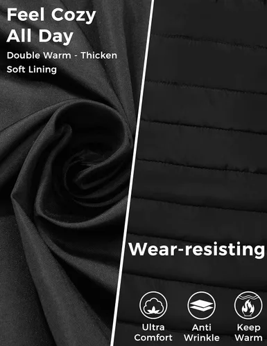 Vista 4 de Wantdo Abrigo largo de invierno con capucha para mujer, cálido e impermeable
