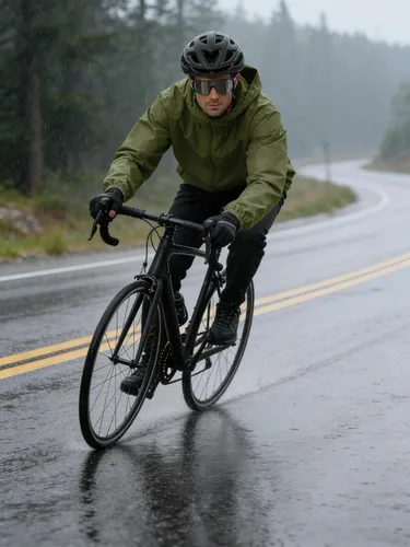 Vista 3 de UIQUR Chaqueta impermeable para hombre, ligera, rompevientos, impermeable, ciclismo, correr, senderismo, equipamiento con capucha plegable