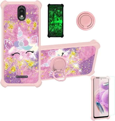 Vista 36 de jioeuinly JSF-DJS - Funda compatible con Nothing Phone 2a con protector de pantalla de vidrio templado, policarbonato duro + silicona suave, soporte