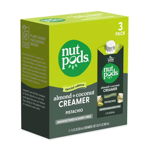Vista 5 de nutpods Crema de café sin lácteos sin azúcar de pistacho, paquete de 12