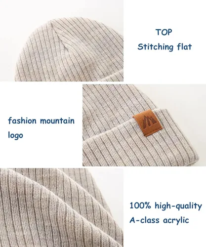Vista 4 de LMLALML Gorro de invierno para niños pequeños, elegante gorro de invierno de punto para niños