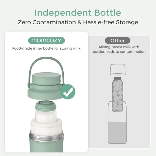 Vista 6 de Momcozy Calentador de leche portátil para viajes y Momcozy - Enfriador portátil de leche materna de 22 onzas para exteriores