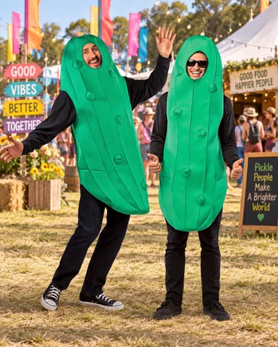 Vista 7 de Rasta Imposta - Disfraz de pepinillo, verde, talla única para la mayoría de los adultos
