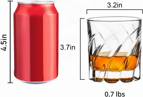 Vista 7 de PARACITY Vasos de whisky giratorios, juego de 2