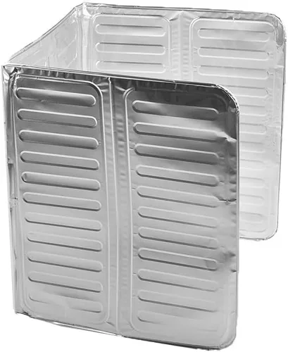 Vista 7 de Protector contra salpicaduras de 3 caras para estufa, pantallas plegables de acero inoxidable para freír, placa aislante de salpicaduras de aceite