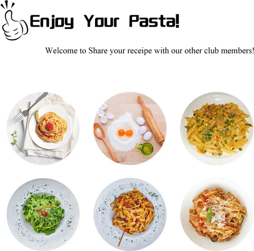 Vista 6 de Máquina eléctrica de pasta, máquina automática para hacer pasta, con 8 discos para espaguetis y fettucina y más, máquina de fideos fácil de limpiar