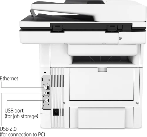 Vista 3 de HP LaserJet Enterprise MFP M528dn Impresora monocromática todo en uno con Ethernet integrado e impresión de 2 caras (1PV64A)