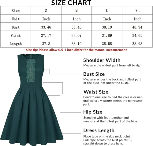 Vista 3 de CHICCLOTH Vestidos vintage para mujer, con volantes, bordados, acampanados, acampanados, para cóctel, fiesta, boda, invitadas