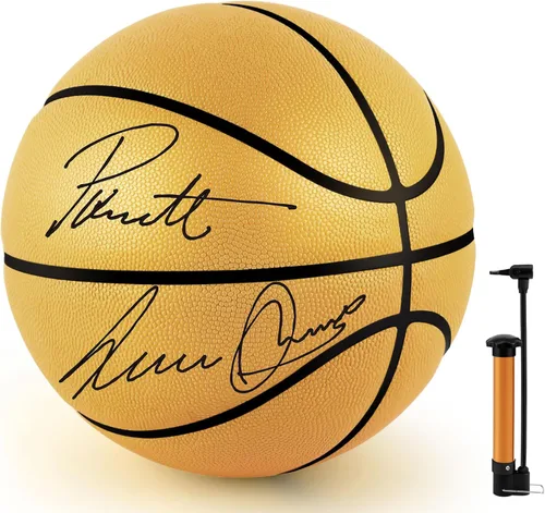 Vista 14 de Hiboom Autograph - Baloncesto firmado con bomba de aire, memorabilia, para premio, trofeo, banquete, senior, noche, hitos nocturnos, entrenador