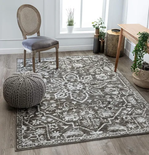 Vista 103 de Well Woven - Alfombra tejida estilo vintage con diseño de medallón, 68 x 120 cm