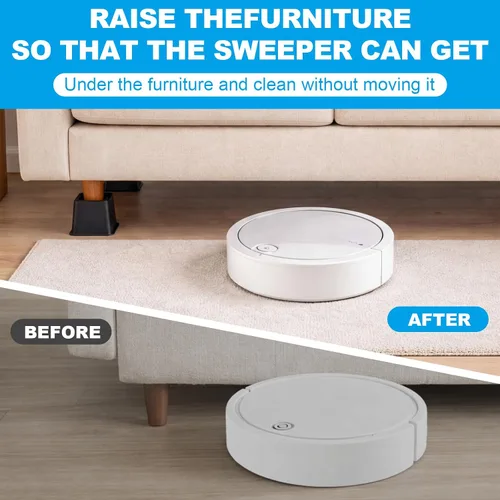 Vista 5 de Relaxweex 20 elevadores de cama resistentes de altura de 1 a 10 pulgadas, elevadores de muebles ajustables para silla, mesa, escritorio, patas