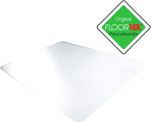 Vista 3 de Floortex® Paquete de 2 almohadillas rectangulares de policarbonato para escritorio, 17 x 22 pulgadas