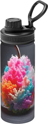 Vista 17 de Bright Star Printed Insulated Water Bottle, 18oz Stainless Steel Funny Travel Mug, Leakproof Hot & Cold for Sports, Gym, Hiking