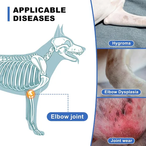 Vista 4 de NeoAlly Almohadillas protectoras para coderas de perro para codo canino y hombro, higroma de codo, displasia, osteoartritis, callos de codo, úlceras