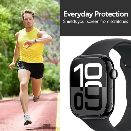Vista 5 de ArmorSuit Paquete de 6 protectores de pantalla para Apple Watch Series 9/8/7 (1.614 pulgadas) Dry-Shield HD Clear TPU Dry Installation Film