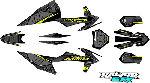 Vista 4 de Kit de gráficos para KTM Enduro 4-Stroke 250 XC-F, 350 XC-F y 450 XC-F años 2019, 2020, 2021 y 2022 Rugged Series Magenta 16 Mil - Adhesivo