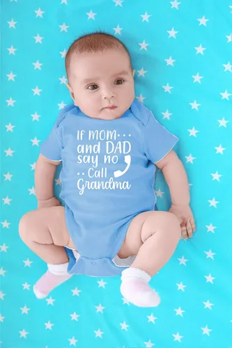 Vista 20 de CBTwear If Mom and Dad Say No Call Grandma - Ropa de bebé - Divertidos trajes para recién nacidos para niños y niñas