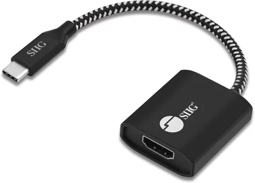 Vista 9 de SIIG CB-TC0C12-S1 Adaptador de cable USB tipo C a 4K HDMI - Compatible con Thunderbolt 3 - Convertidor macho a hembra - Diseño de enchufe reversible