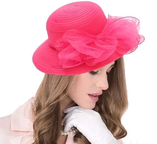 Vista 32 de seven wolves Sombrero de sombrero de iglesia Derby para mujer, sombrero de ala ancha para el sol beige B