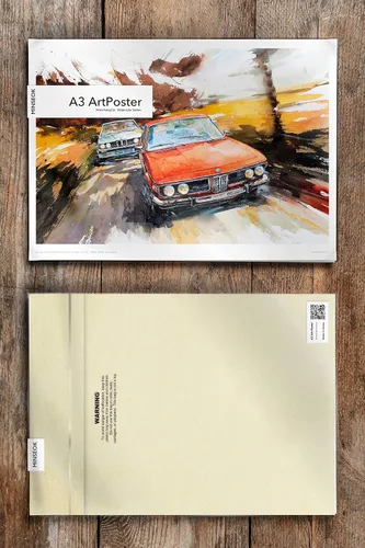Vista 4 de MINSEOK Carteles de acuarela para decoración de habitación – Imágenes de alta calidad A3 con impresión antigua, regalo perfecto para pared