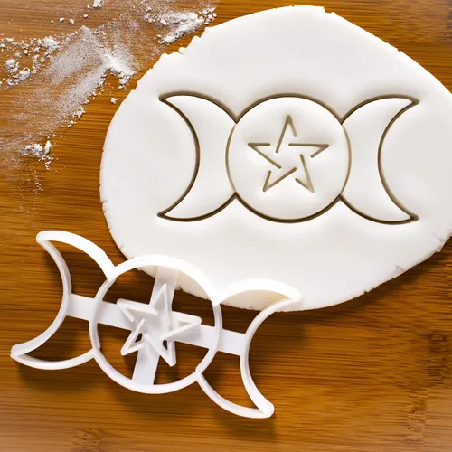 Vista 4 de Juego de 2 cortadores de galletas - Triple Diosa y Dios cornudo, 2 piezas - Bakerlogy