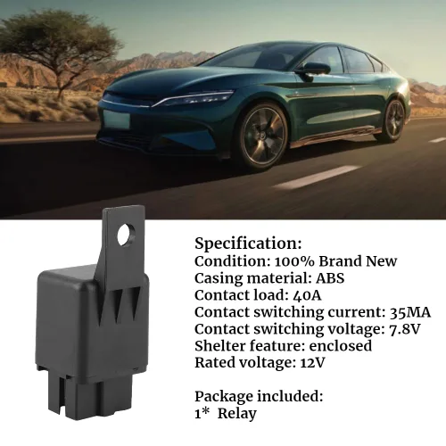 Vista 3 de KIMISS Relé del coche, 40A 12V coche universal del vehículo del vehículo del motor del fusible de la retransmisión de poder del interruptor