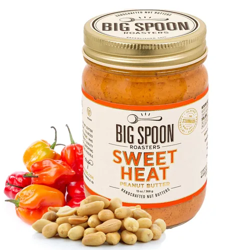 Vista 10 de Big Spoon Roasters Mantequilla de maní con miel de flores silvestres y sal marina, baja en azúcar y mantequilla de maní cremosa con miel cruda