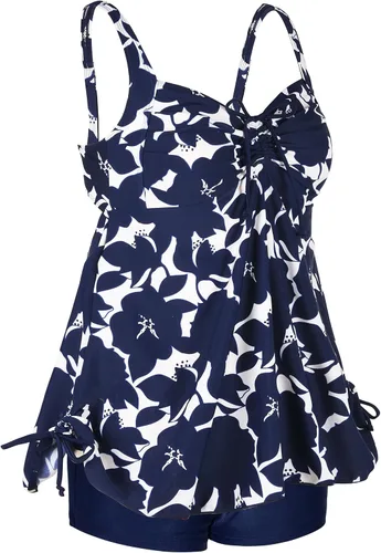 Vista 2 de Septangle - Trajes de baño tankini de talla extragrande para mujer de dos piezas con estampado de cachemira