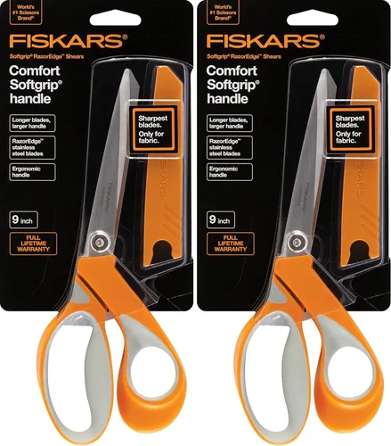 Vista 5 de Fiskars Crafts 8195 RazorEdge Softgrip - Tijeras de tela, 9 pulgadas