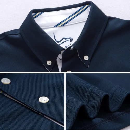 Vista 4 de EAGEGOF Polo de golf para hombre, manga corta, para deportes, ocio, suave, para adultos, para deportes al aire libre