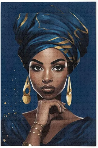 Vista 33 de Rompecabezas de 1000 piezas para adultos American African Black Girl Wood Puzzles Educativo Cerebro 21216876 Chica negra africana americana 21216876
