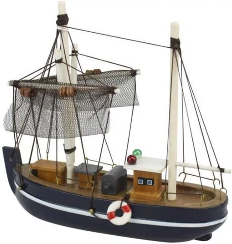 Vista 2 de Hampton Nautical Barco de pesca modelo de captura fina de madera de 6