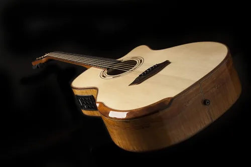 Vista 3 de Washburn Guitarra acústica-eléctrica de 6 cuerdas, natural (WCG66SCE-O)