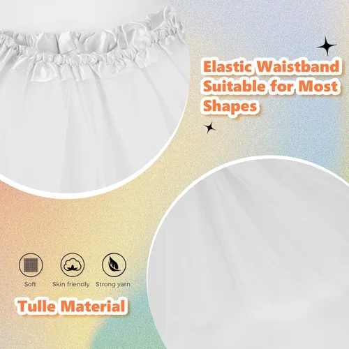 Vista 3 de Tutús para mujeres adultas, faldas de tul tutú para mujeres, disfraces para mujeres, 3 capas, faldas tutú para niñas, adolescentes, Halloween, correr