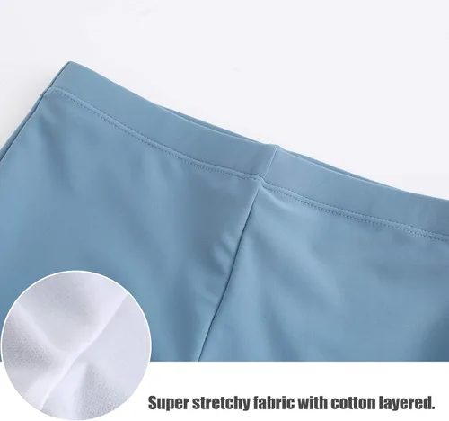 Vista 5 de Traje de baño tankini de dos piezas para niñas con pantalones cortos para niños