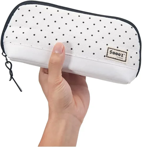 Vista 12 de Sooez - Estuche para lápices y bolígrafos de apertura ancha, estuche ligero y espacioso con cremallera, bolsa de papelería con bonito diseño