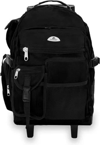 Vista 2 de Everest Deluxe Mochila con ruedas., Negro), 5045WH-BK