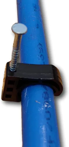 Vista 2 de XFITTING - Abrazadera J de 1/2 pulgada con clavo para Pex, cobre, CPVC, tubo de talón, paquete de 50
