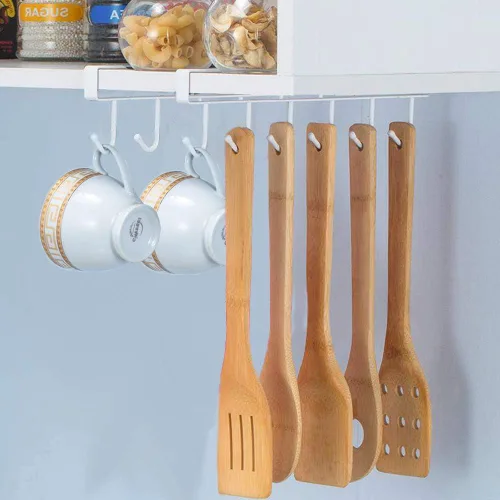 Vista 10 de AliCH - 2 ganchos para tazas debajo del gabinete, soporte adhesivo para tazas de café, sin clavos, para tazas, utensilios de cocina, corbatas