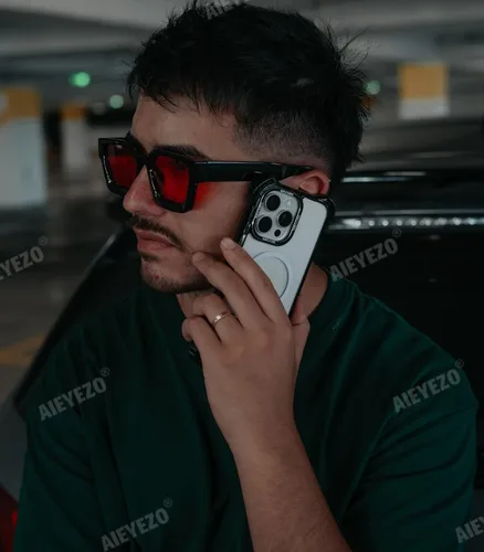 Vista 139 de AIEYEZO Gafas de sol cuadradas para mujeres y hombres, gafas de sol cuadradas con montura gruesa, estilo de diseñador simple