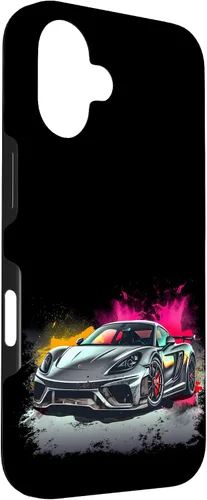 Vista 3 de Funda gráfica para iPhone 16 Supercar Exotic Sports Car Concept Car Poster