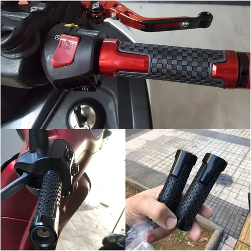 Vista 4 de Empuñaduras de manillar de motocicleta para BMW F800GS F800 GS F 800 GS 2008 2009 2010 2011 2012 2013 2014 2015 7/8 pulgadas 0.866 in manillar Negro