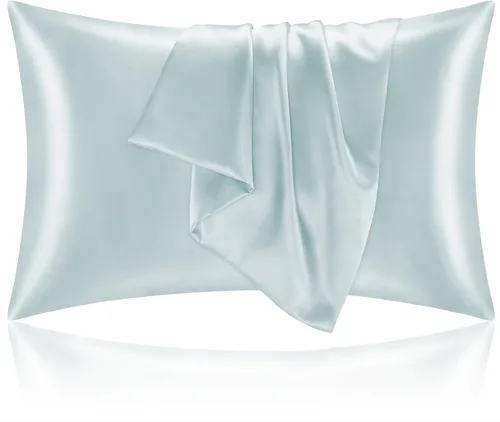 Vista 137 de BEDELITE Funda de almohada de satén para cabello y piel, súper suave y refrescante similar a las fundas de almohada de seda, paquete de 2 con cierre
