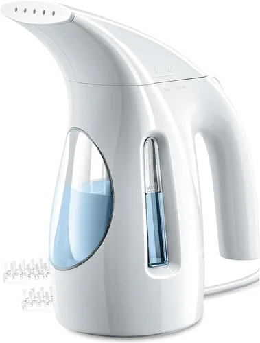 Vista 10 de HiLIFE Vaporizador para ropa, diseño portátil de mano, gran capacidad de 240ml, 700W, vapor penetrante fuerte, elimina arrugas, para el hogar